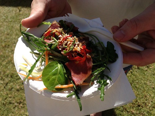 Seared fillet with rocket