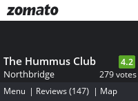 The Hummus Club Menu, Reviews, Photos, Location and Info - Zomato
